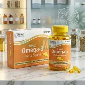 OMAG Omega-3 (20 Softgels) – High-Potency Fish Oil Capsule for Heart, Brain, Joint & Immune Support