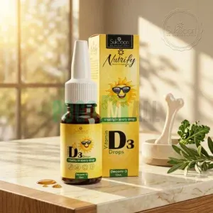 Decom-3 Drops 10ml bottle and box for Vitamin D3 bone and immune support.