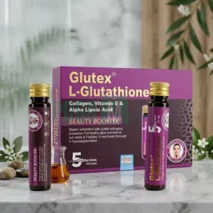 Glutex Oral Shots – L-Glutathione & Collagen Anti-Aging Liquid Supplement