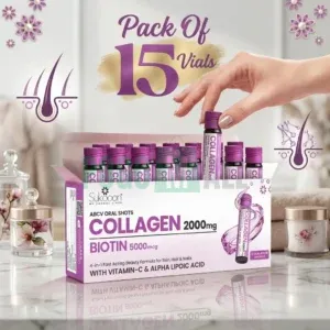 ABCV Oral Shots Collagen Biotin 2000mg Biotin 5000mcg for Skin, Hair & Nails | Sukoon