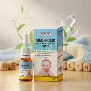 MED-FOLIC Folic Acid 1000mcg Drops – Essential Vitamin B Supplement by MEDICA HEALTH CARE