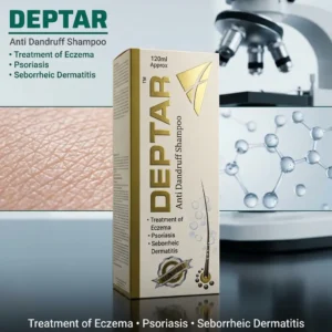DEPTAR Anti Dandruff Shampoo – Targeted Therapy for Eczema, Psoriasis & Seborrheic Dermatitis (120ml)