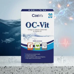 OC-Vit Omega 3, Calcium & Vitamin D3 Tablets – 20s