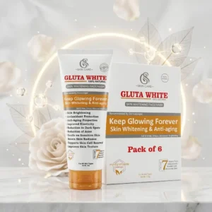 GLUTA WHITE SKIN WHITENING FACEWASH with Phyto Vitamin Complex (Pack of 6)