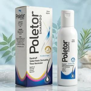 Poletor SHAMPOO for Dandruff, Seborrhoeic Dermatitis & Tinea Versicolor – 120ml