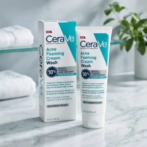 CeraVe Acne Foaming Cream Wash with 10% Benzoyl Peroxide, 150ml