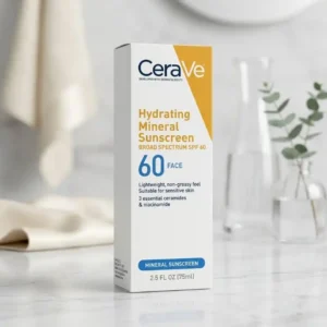 CeraVe – Hydrating Mineral Sunscreen Broad Spectrum SPF 60 Face