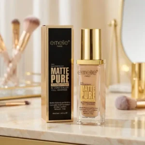 Emelie Paris – 24h Waterproof Matte Pure Foundation & Concealer Full Coverage