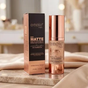 Emelie Paris – NEW MATTE MAKER LIQUID Powder 2IN1 FOUNDATION