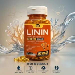 Linin Extra Strength Fish Oil 500mg Softgels (30 Capsules) - Medsvox
