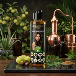 LONG AND SHINY Intense Growth Hair Oil – Organic Food Formula