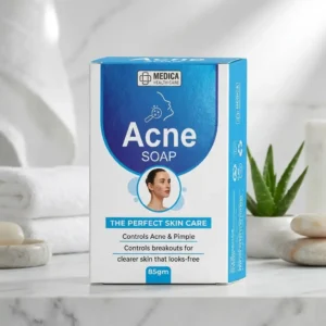 Medica Health Care Acne Soap 85g – Medicated Cleansing Bar with Benzoyl Peroxide & Salicylic Acid
