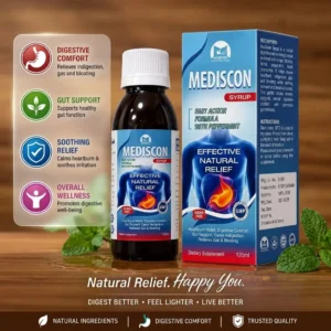 Mediscon Herbal Digestive Syrup 120ml - Sugar Free Relief