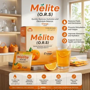 Mélite (O.R.S.) Orange Flavour - 20 Sachets