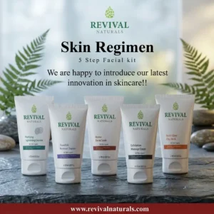Revival Naturals Skin Regimen 5 Step Facial Kit (5 x 120ml)