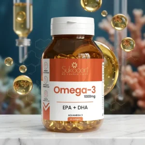 Sukoon Omega-3 1000mg EPA + DHA Softgels, 30 Count