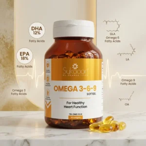 Sukoon OMEGA 3-6-9 Softgel Supplement for Heart Health