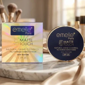 5 in 1 MATTE TOUCH Natural Shine Control Compact Powder SPF 25 – emelie Paris