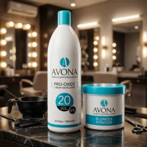 AVONA Advance Whitening System Blonder Powder & Pro-Oxide Cream Developer 20 Vol. Kit (1000ml)