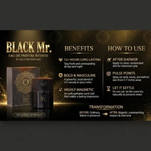 Black Mr. Eau De Parfum Intense by Sellion Parfums 100ml