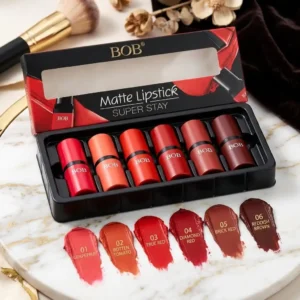 BOB Matte Lipstick Super Stay Set - 6 Pcs Box
