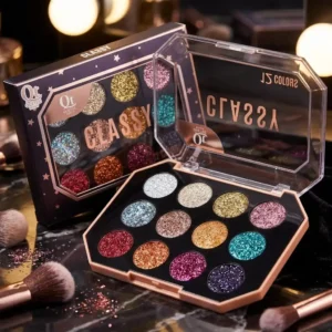CLASSY 12 Colors Pressed Glitter Palette by Quetee Beauty