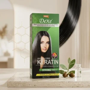 Dexe Hydrolyzed Keratin Hair Straightening Cream – Strong Formula