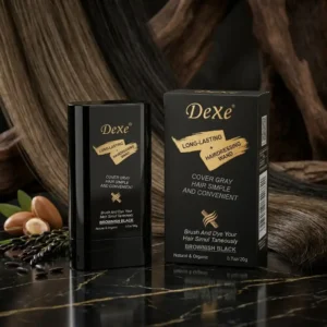 Dexe Long-Lasting Hairdressing Wand – Instant Gray Hair Coverage (Brownish Black 20g)
