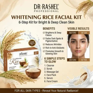 Dr. Rashel Whitening Rice Facial Kit – 6-Step Deep Cleansing & Brightening System | DR RASHEL PROFESSIONAL