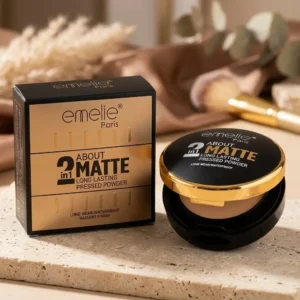 Emelie Paris 2 in 1 About Matte Long Lasting Pressed Powder