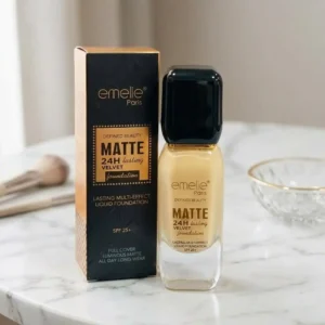 Emelie Paris Defined Beauty Matte 24H Lasting Velvet Foundation SPF 25+