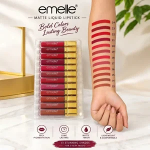 emelle Matte Liquid Lipstick – Set of 13 Stunning Shades