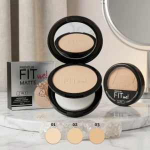 FITwe 2 In 1 Waterproof Matte Compact Powder SPF 20