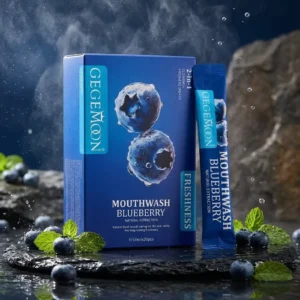 GEGEMOON 2-in-1 Blueberry Mouthwash Sticks (10ml x 20 Packets)