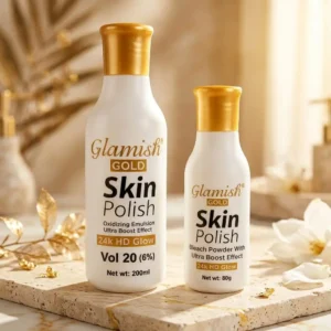 Glamish Gold Skin Polish Set (200ml Emulsion + 80g Powder)
