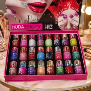 HUDABEAUTY Super Flash Nail Enamel – 24 Pcs Set | HUDA BEAUTY