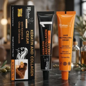 Keratin & Collagen Hair Straightening Kit by Rivon Professional