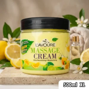 L'AVOURÉ Lemon Face & Body Massage Cream - 500ml XL