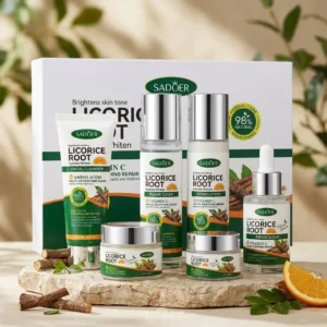 Licorice Root Hydrate & Whiten Skincare Set by SADOER