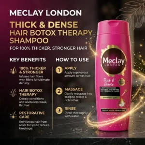 Meclay London Thick & Dense Hair Botox Therapy Shampoo