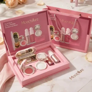 Mocallure Lip & Cheek Faves & Highlight Eyeshadow & Blusher Makeup Set