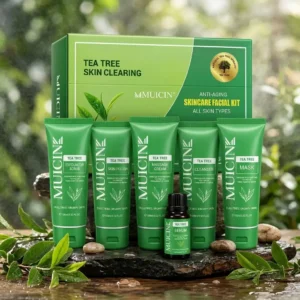 MUICIN Tea Tree Skin Clearing & Anti-Aging Skincare Facial Kit