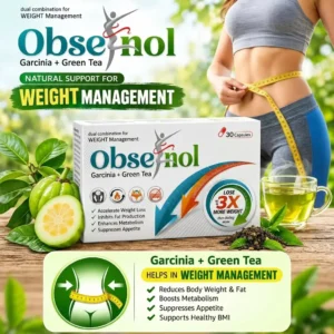 Obse-nol Garcinia + Green Tea Weight Management Capsules – 30s