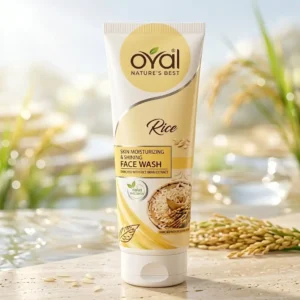 Oval Rice Skin Brightening & Moisturizing Face Wash