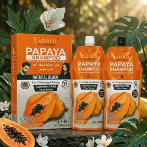 Papaya Shampoo Natural Black (2 in 1 Colouring & Shining)