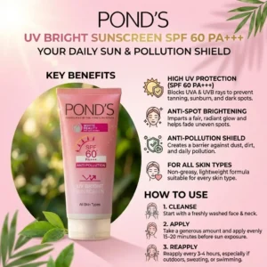 Pond's UV Bright Sun Screen SPF 60 PA+++