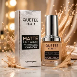 Quetee Beauty Matte Light Weight 24Hour Waterproof Foundation - 30ml