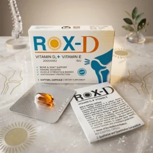 ROX-D Vitamin D3 + Vitamin E Softgel Capsule (200,000 IU / 15 IU)