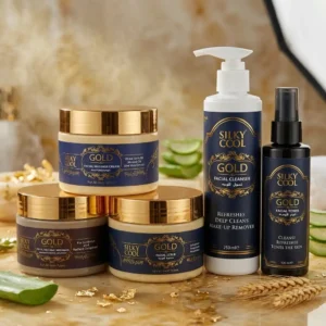 Silky Cool Gold Facial Kit 5-Piece Set