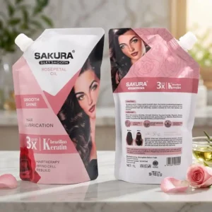 Silky Smooth Rosepetal Oil & 3x Brazilian Keratin Hairtherapy Amino Cell Rebuild 1L
